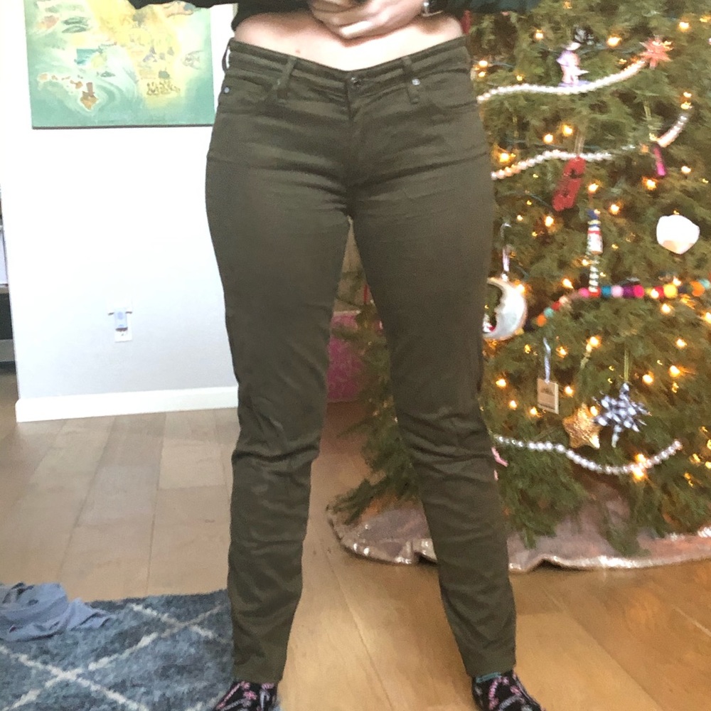 Green Skinny AG Jeans